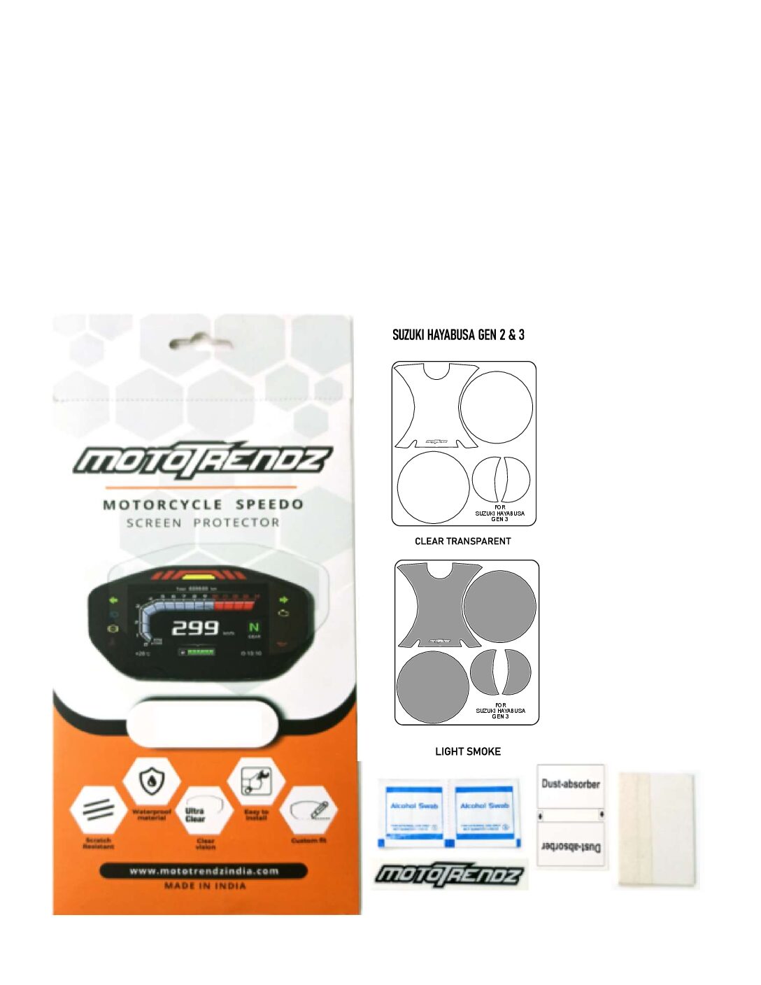 Motorcycle Speedo Screen Protector – FOR SUZUKI HAYABUSA – GEN 3
