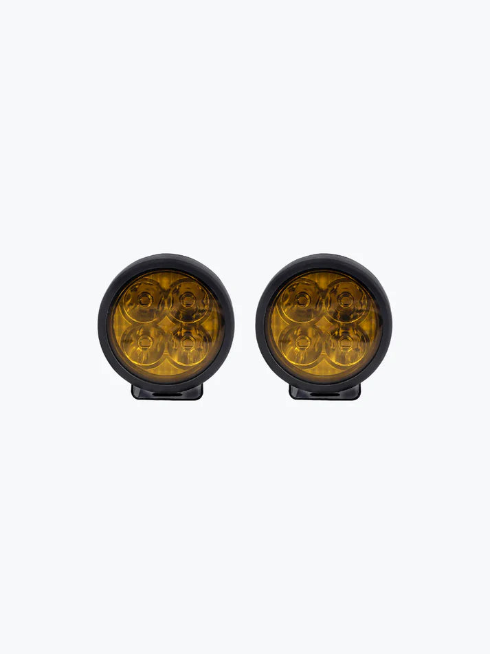 HJG 4 LED CAP ROUND PAIR FOGLIGHT WITH WIREHARNESS