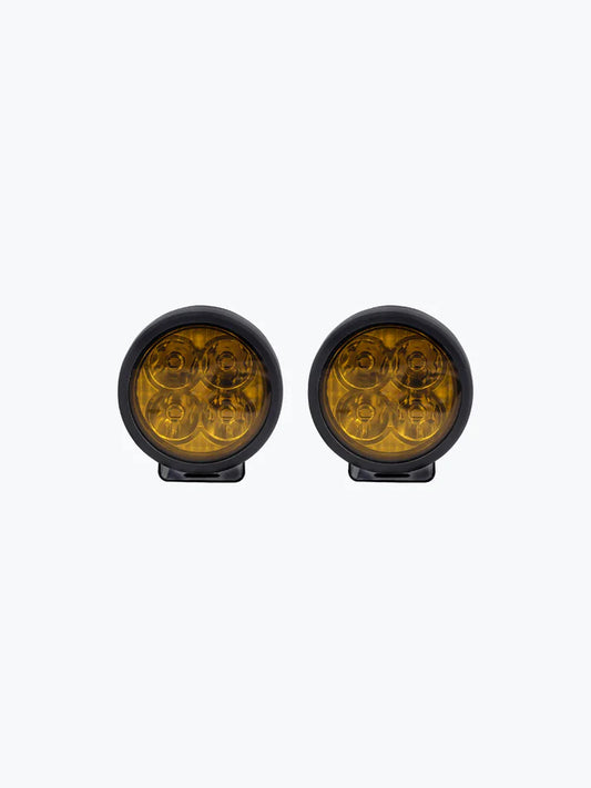 HJG 4 LED CAP ROUND PAIR FOGLIGHT WITH WIREHARNESS