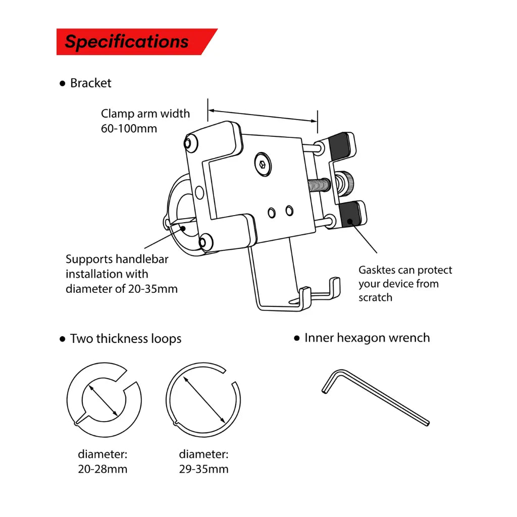 REVLOX HOLD Motorcycle Mobile Mount