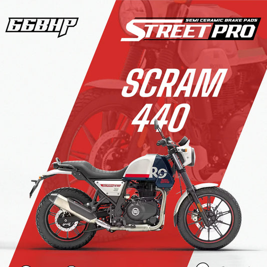 66 BHP STREET PRO SEMI CARAMIC BRAKE PADS SCRAM 440 FRONT