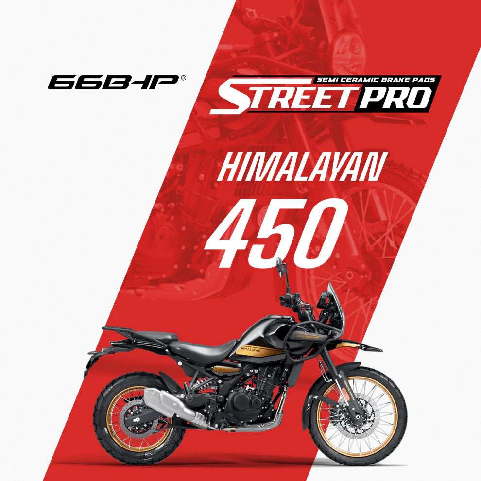 66 BHP STREET PRO SEMI CERAMIC BRAKE PADS FOR HIMALAYAN 450 / GUERRILLA FRONT