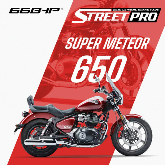 66 BHP STREET PRO SEMI CERAMIC BRAKE PADS FOR SUPER METEOR 650 / SHOTGUN 650 FRONT