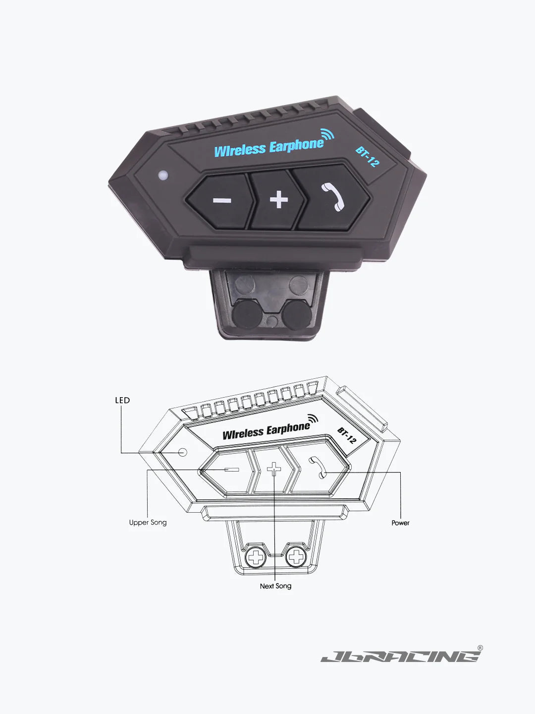 JB Racing Helmet Bluetooth BT12