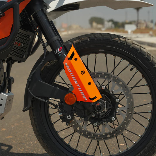 Moto Torque - FORK PROTECTORS METAL - ORANGE FOR 2025 FOR KTM 390 Adventure/Adventure X
