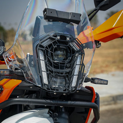 Moto Torque - HEADLIGHT GUARD SPIDER VERISON FOR KTM 390 Adventure/Adventure X