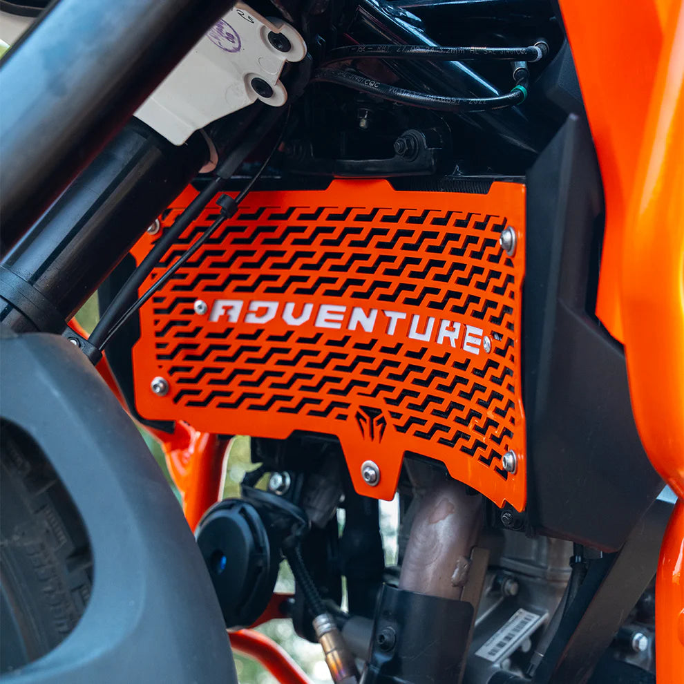 Moto Torque - ORANGE RADIATOR GUARD (MS) FOR KTM 390 Adventure/Adventure X